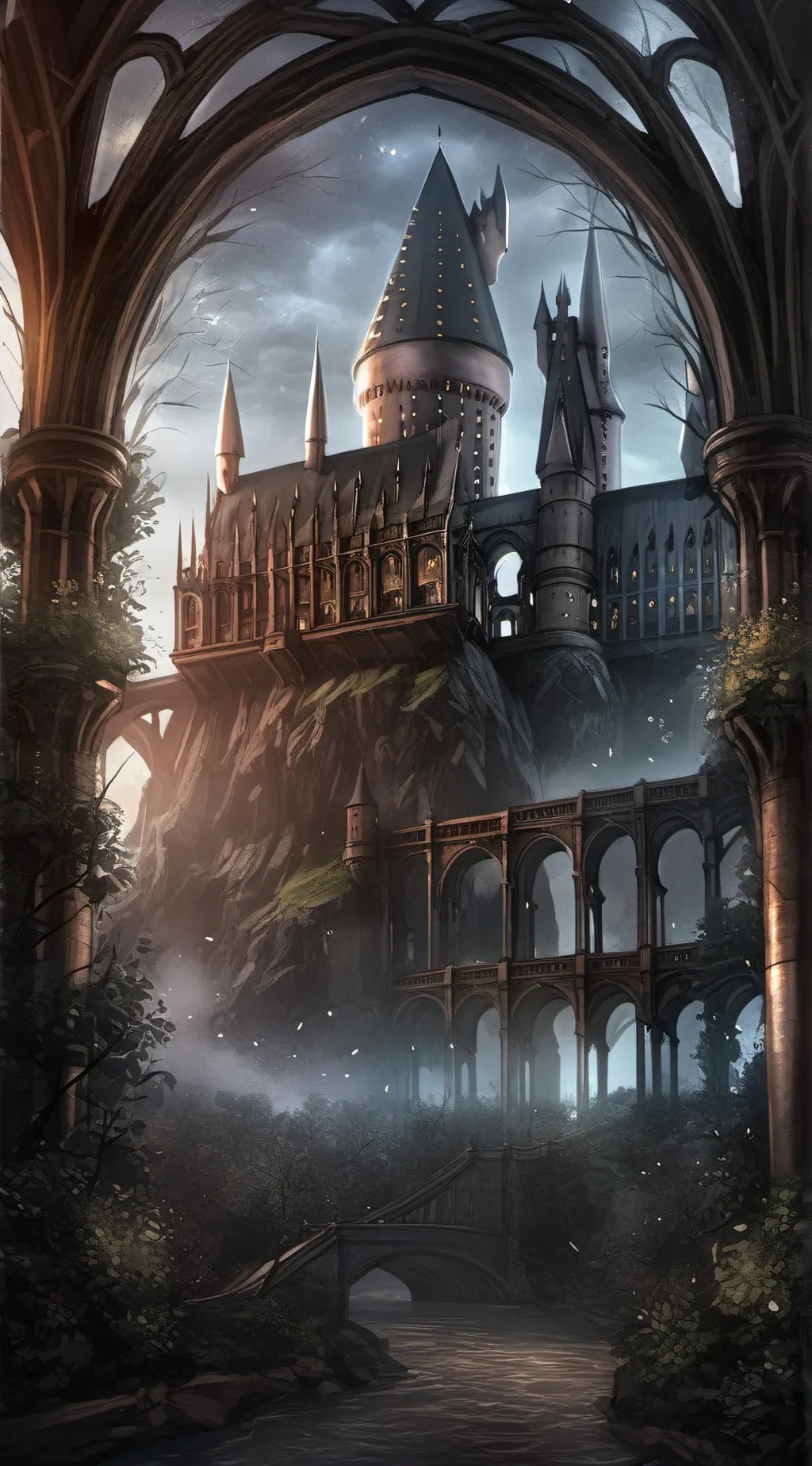 ai character: Hogwarts  background