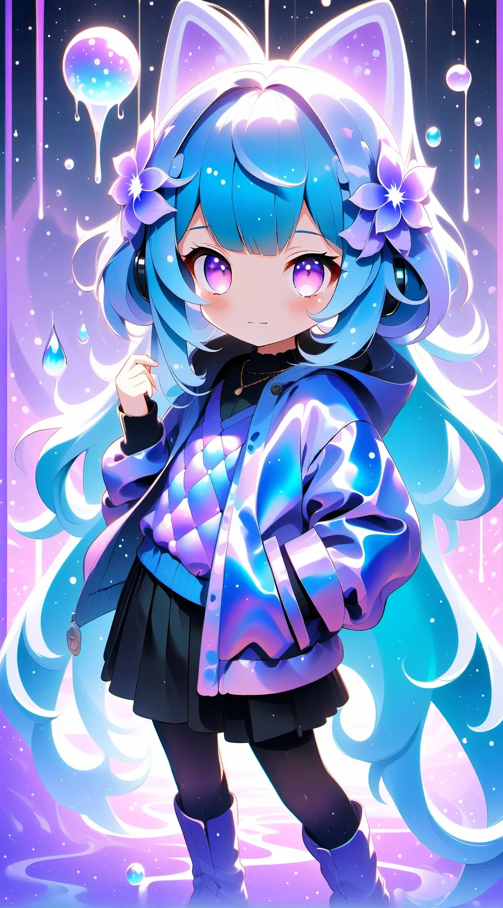 ai character: smiling critters  background