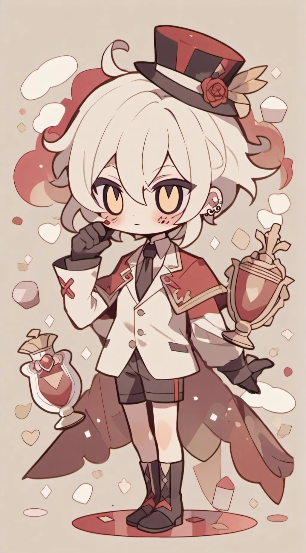 ai character: Radioapple background