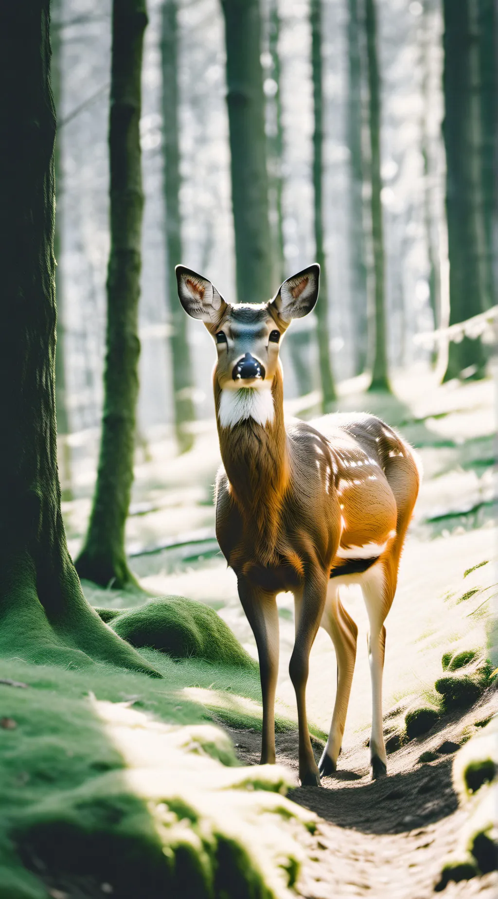 ai character: white tail deer  background