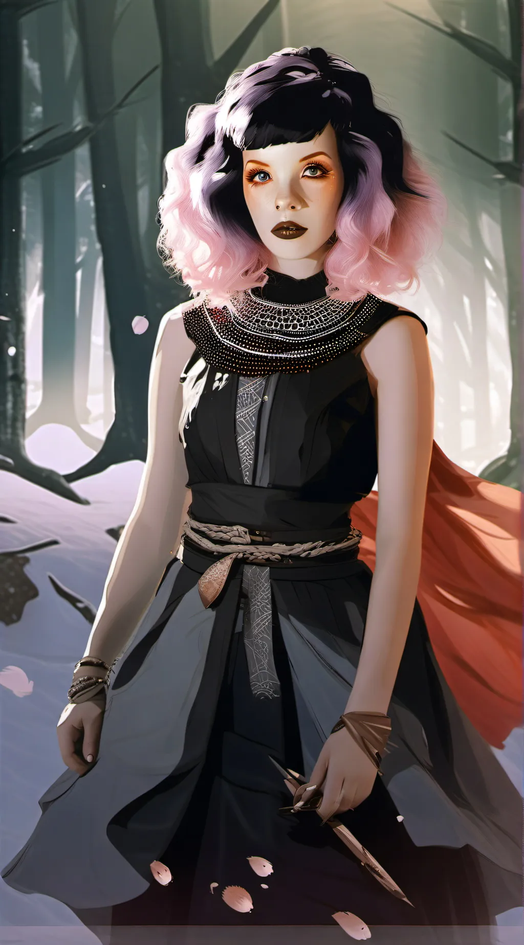 ai character: Melanie Martinez  background