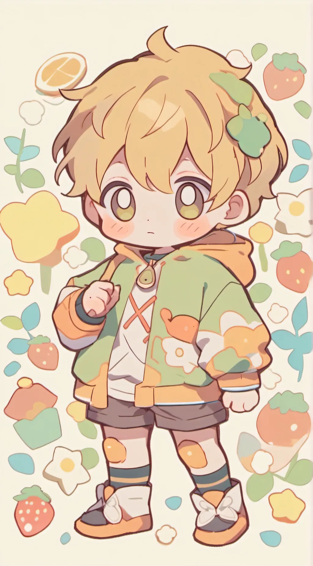 ai character: baby lake background