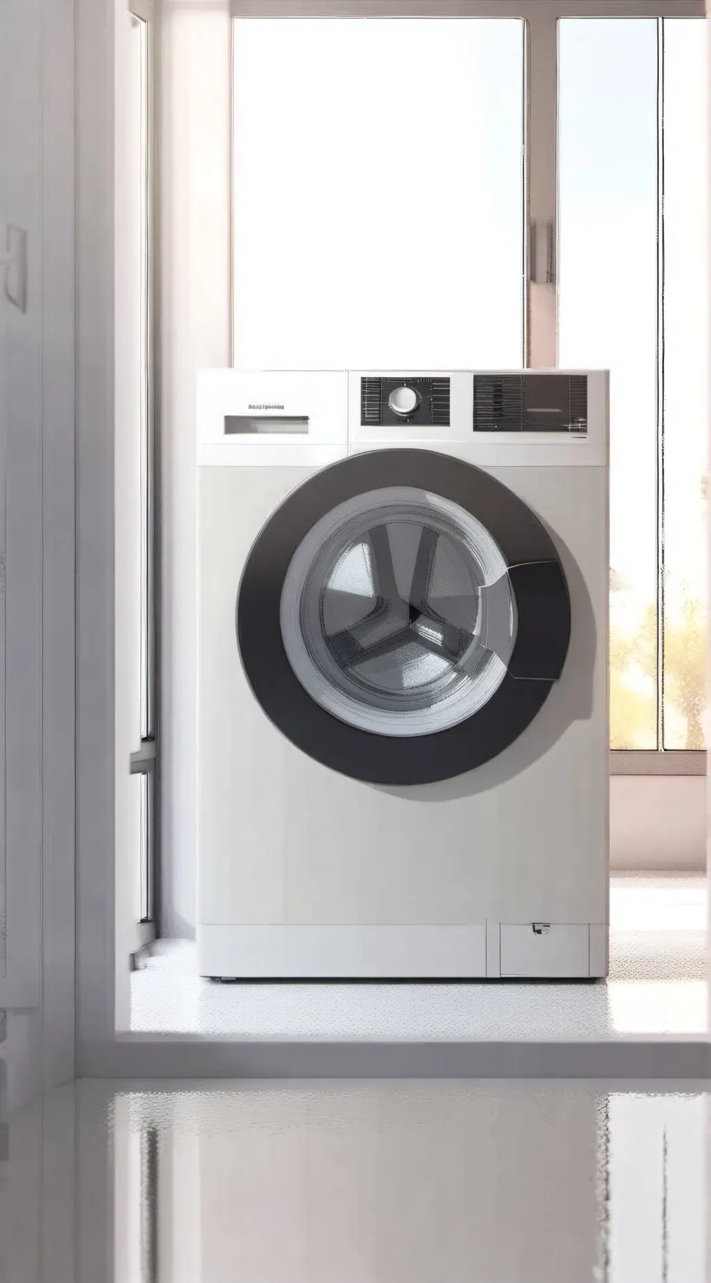 ai character: washing machine  background