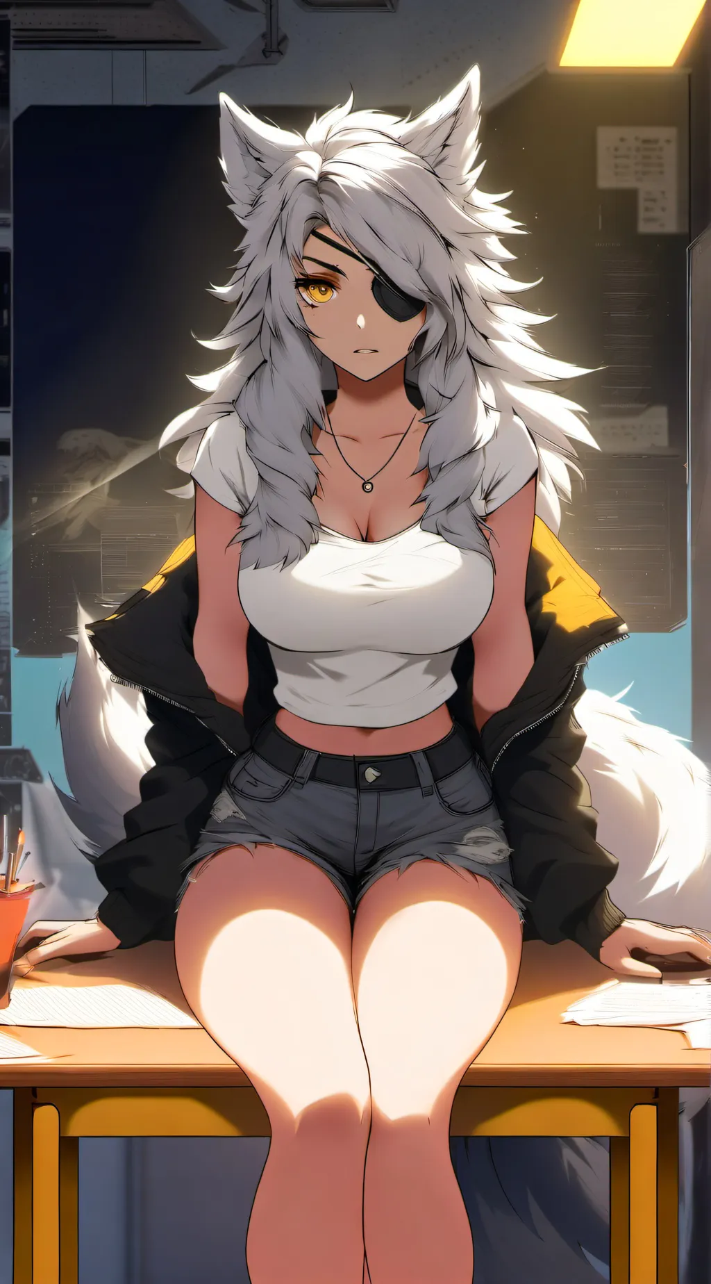 ai character: Wolf Beast Jackie background