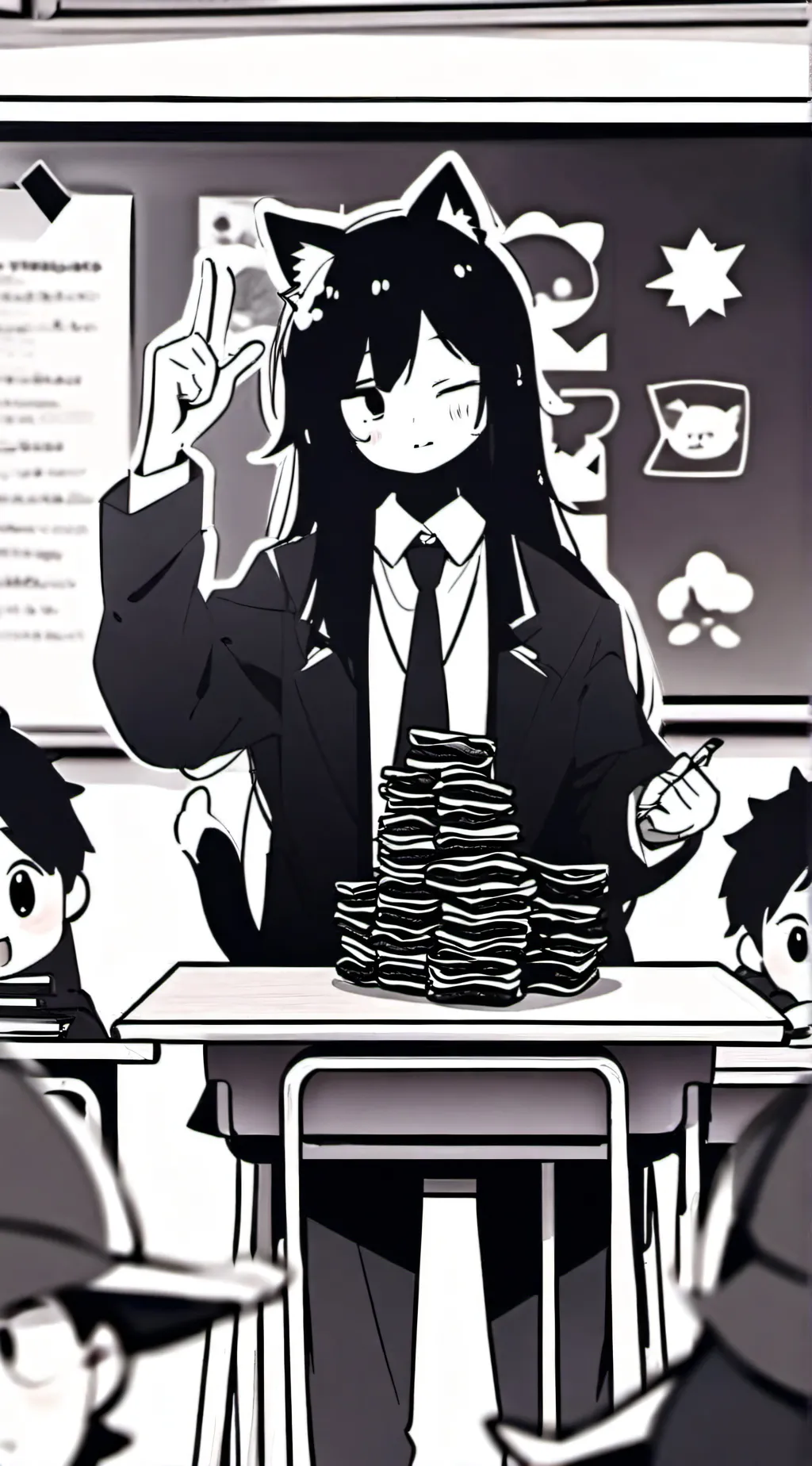 ai character: Miss circle background