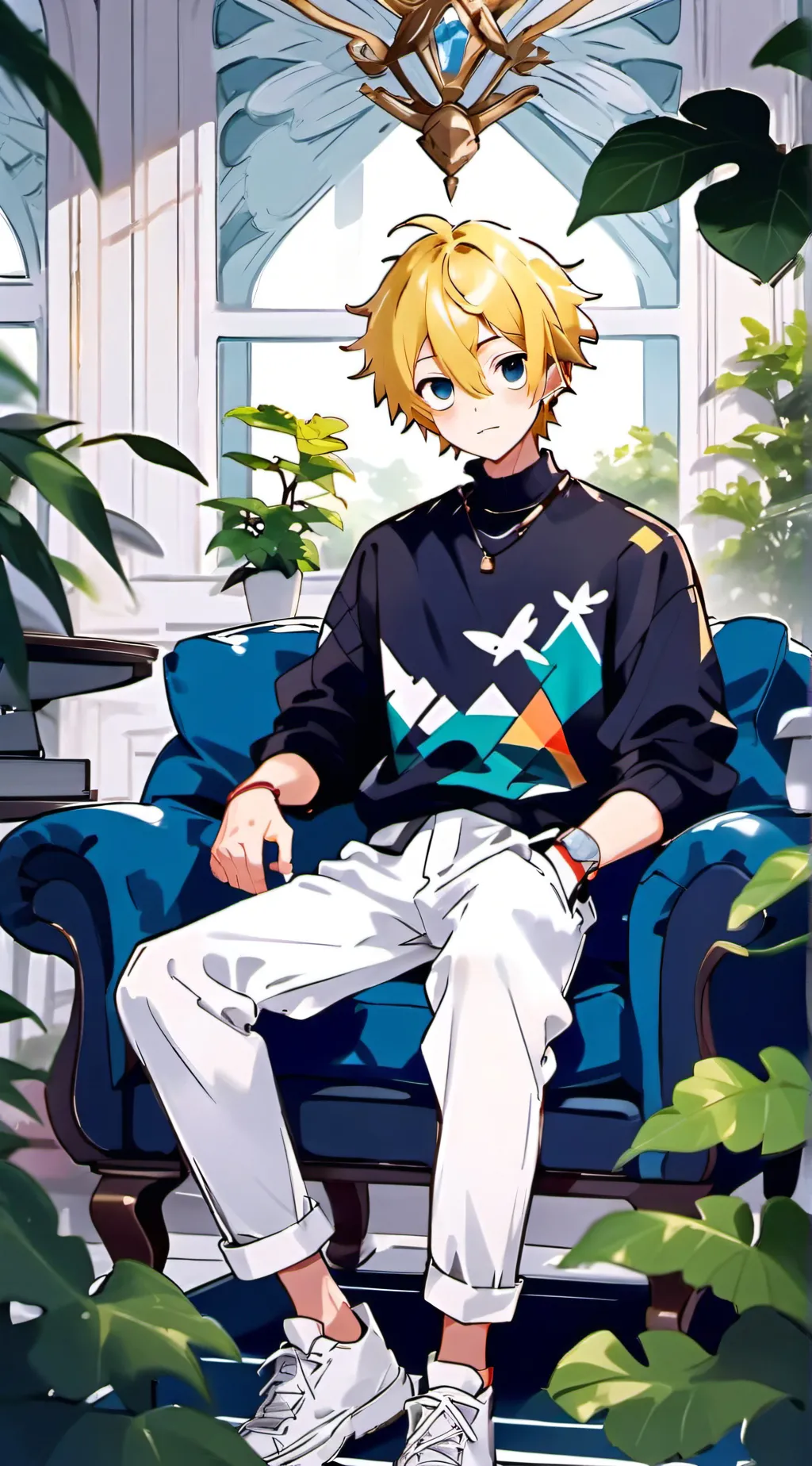 ai character: ☆Kagamine Len☆ background