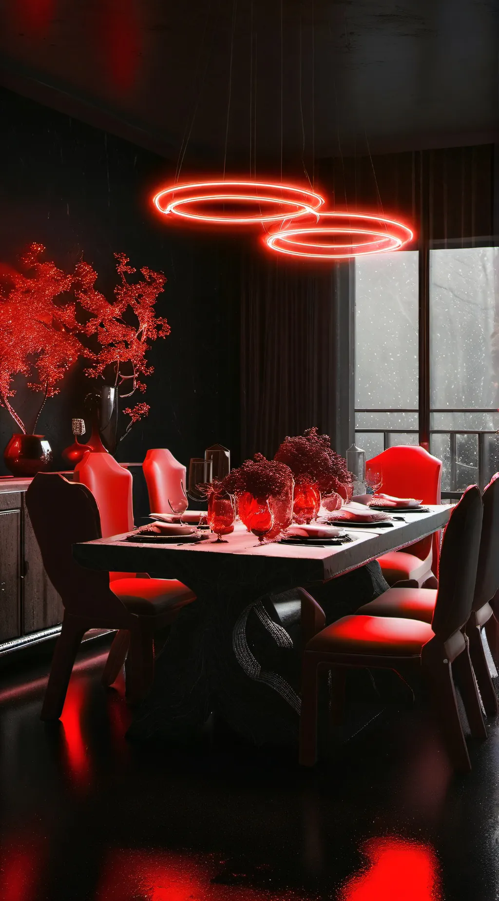 ai character: HB family dinner background