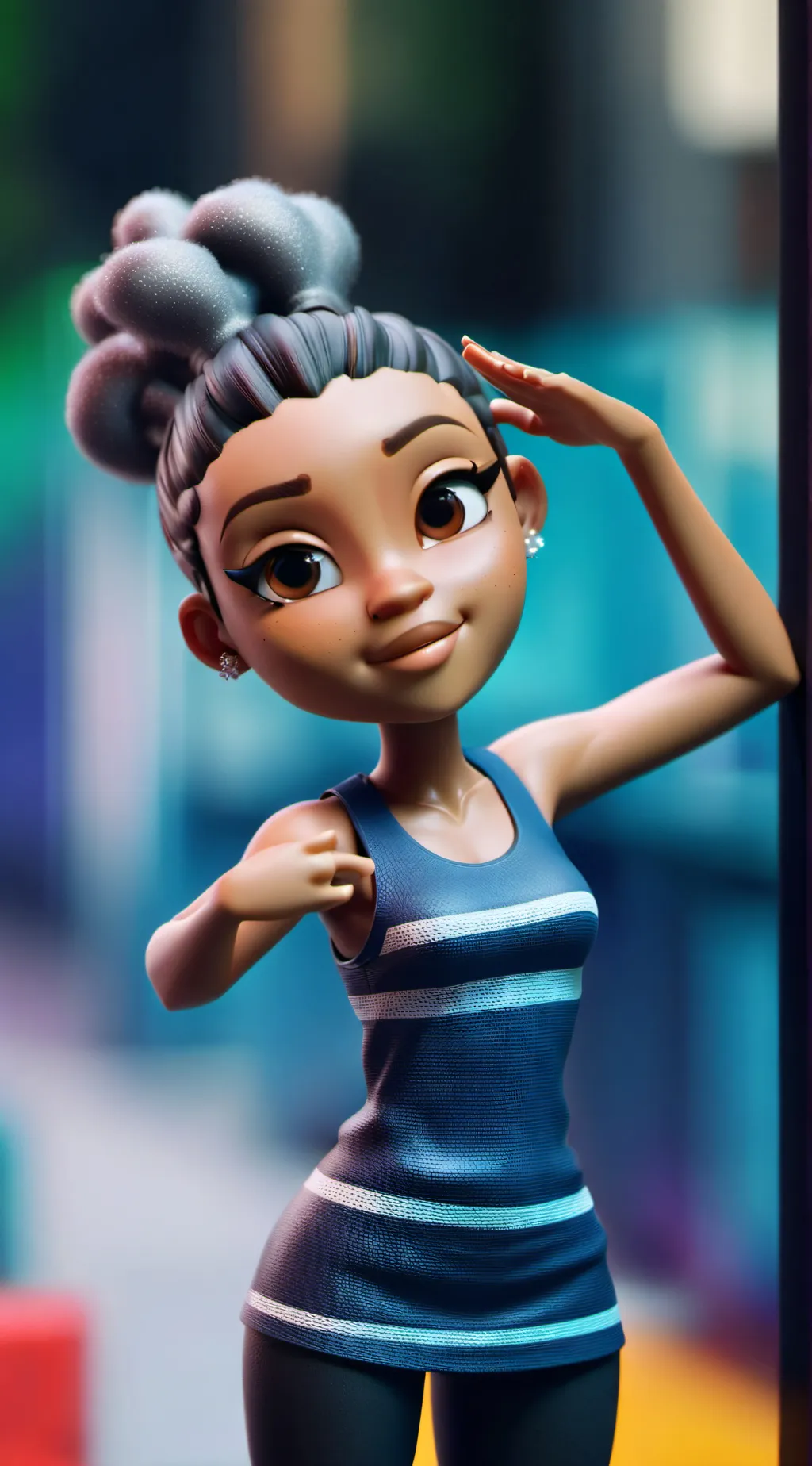 ai character: Courtney serella background