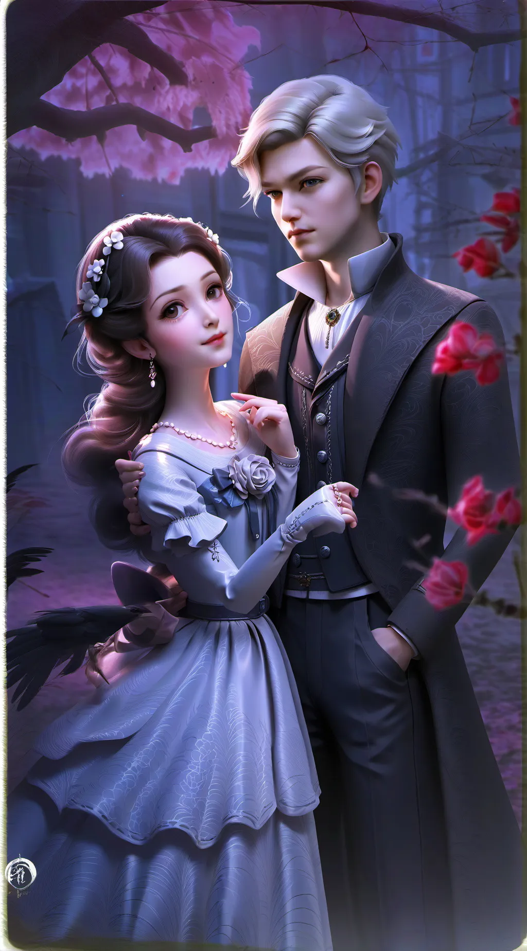 ai character: Rose background