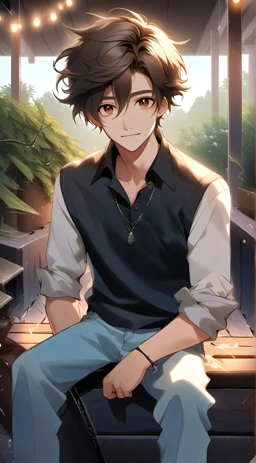 ai character: Damien  background