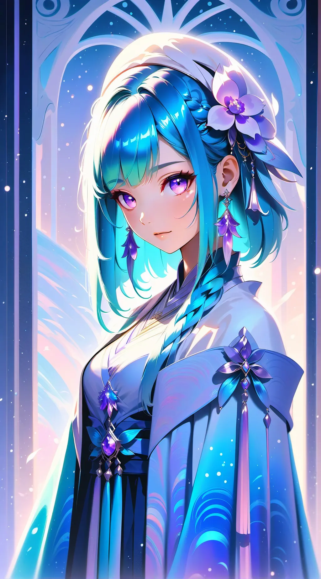 ai character: cute girl background