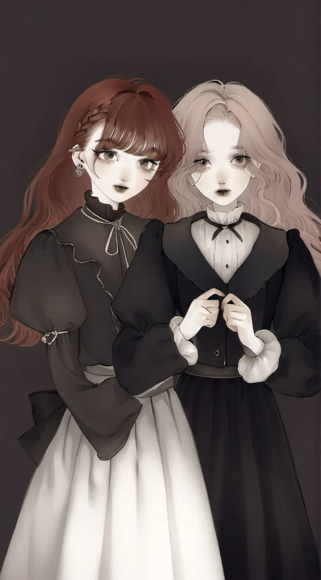 ai character: Mari and Alice  background