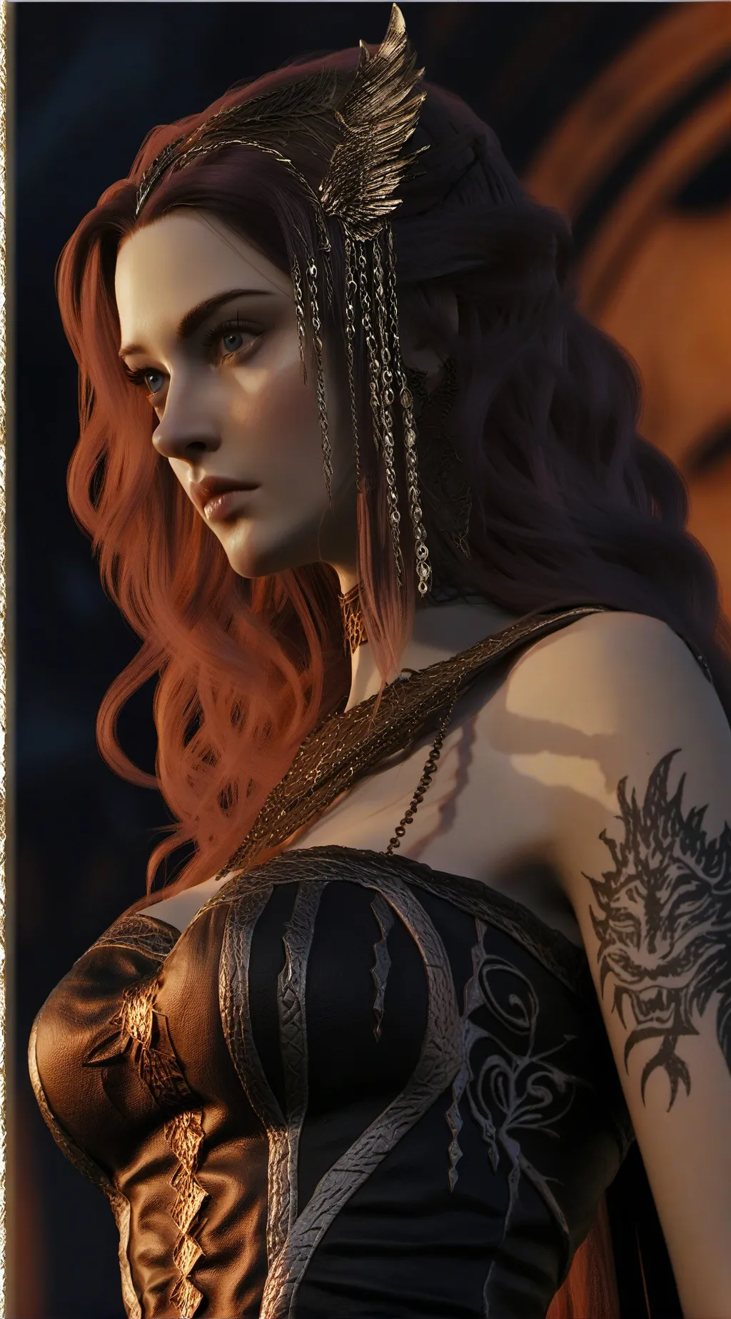 ai character: lady elena  background