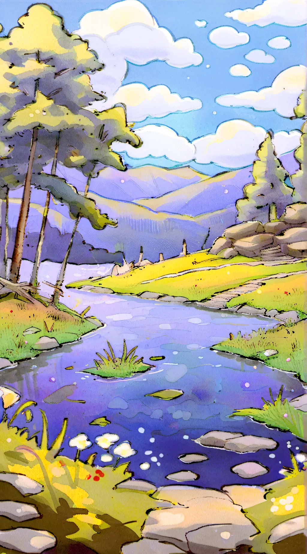 ai character: ST in ur house background