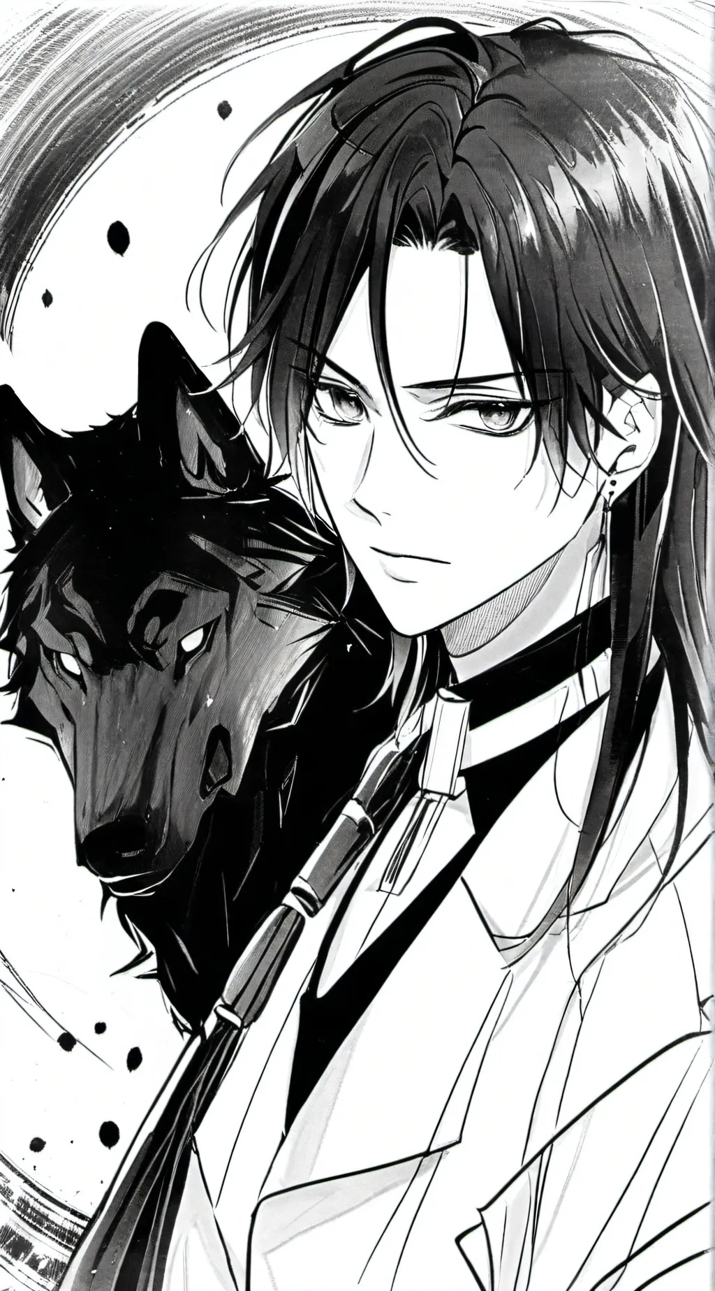 ai character: Blood red background