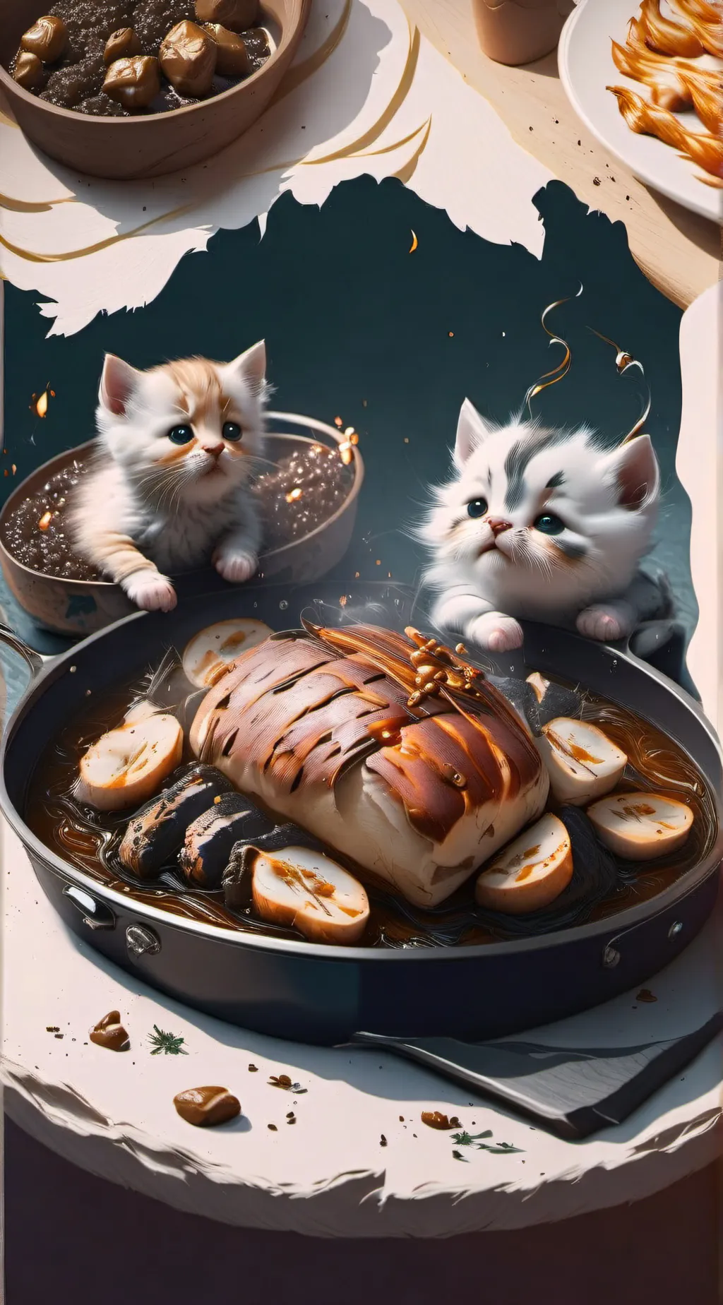 ai character: Roast Kittens background