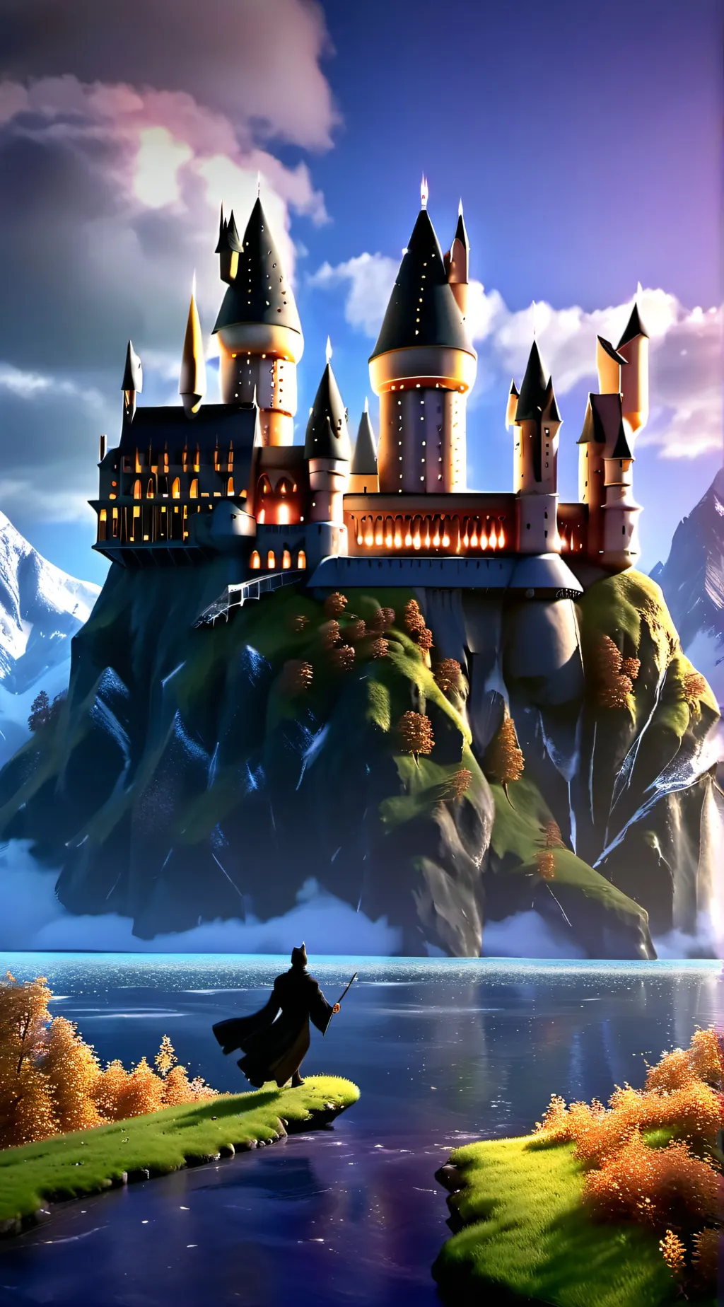 ai character: Hogwarts  background
