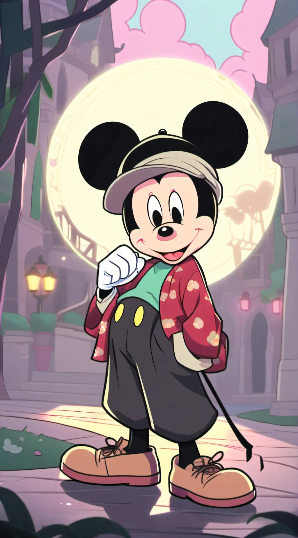 ai character: Mickey Mouse background