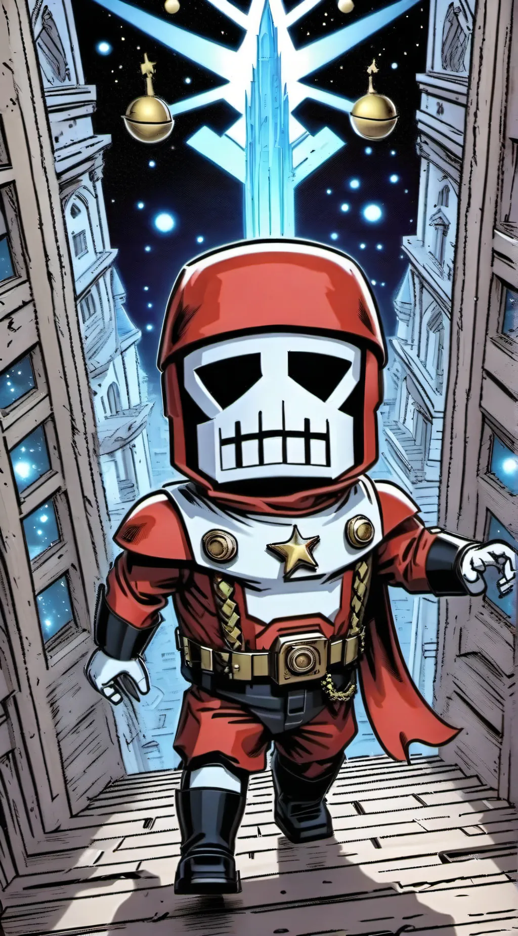 ai character: intruder in castle background