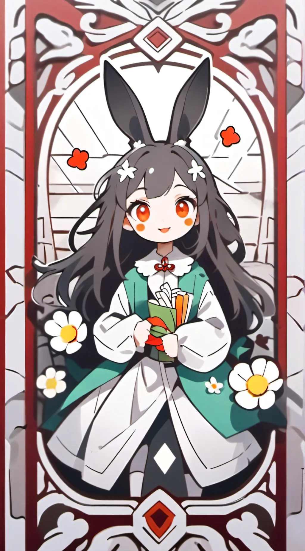 ai character: Happy hare background