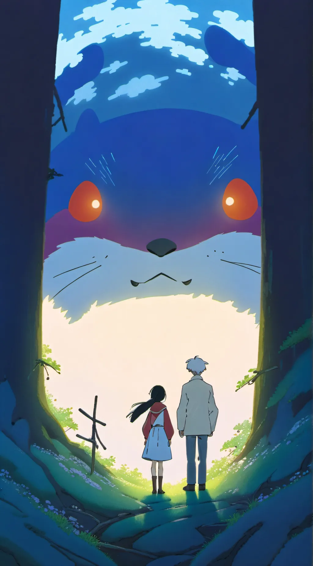 ai character: angel × husk background