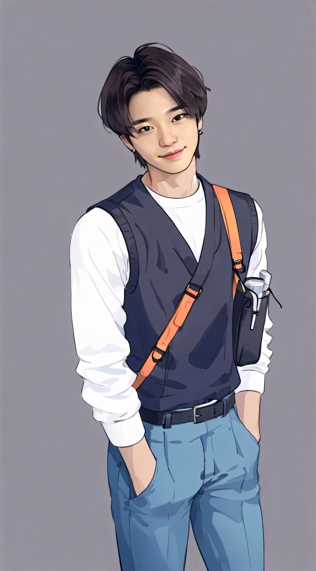 ai character: hyunjin  background