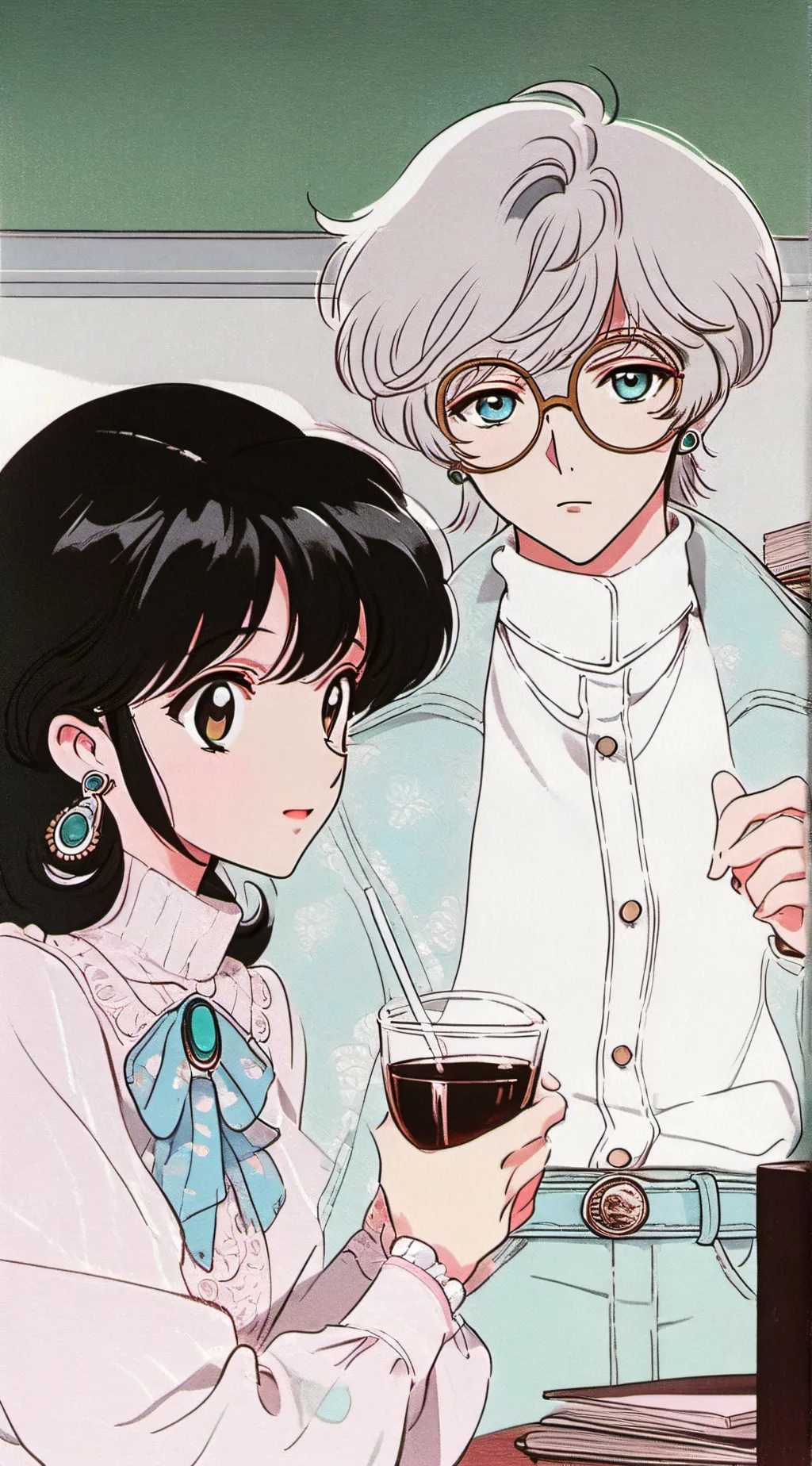 ai character: Mark and Mia background