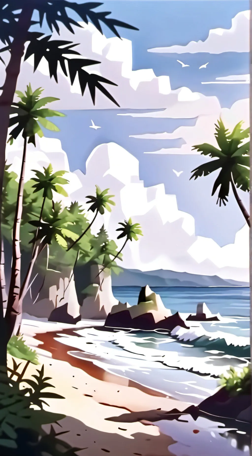 ai character: FPE GO TO DA BEACH background