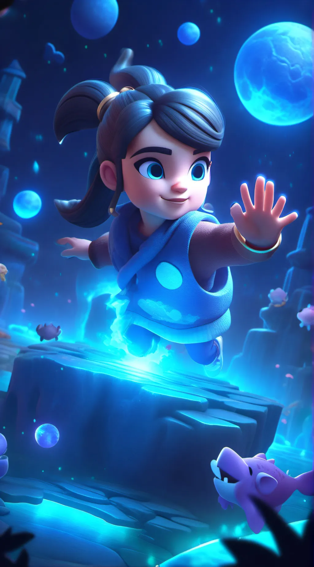 ai character: nice girl background