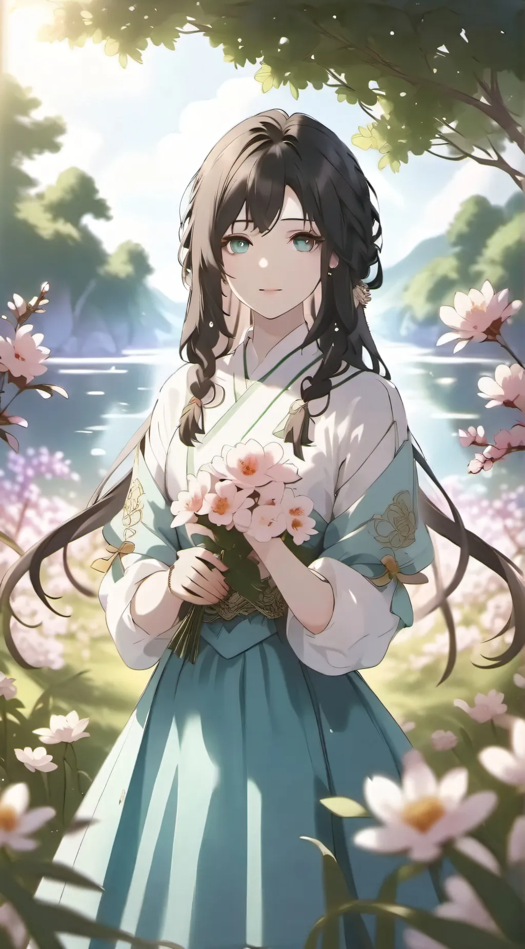 ai character: Sanime and Giyu background