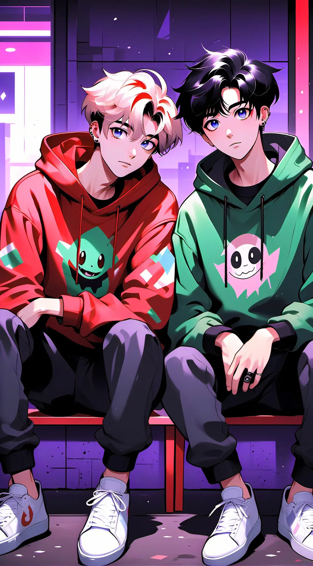 ai character: Sam and colby background