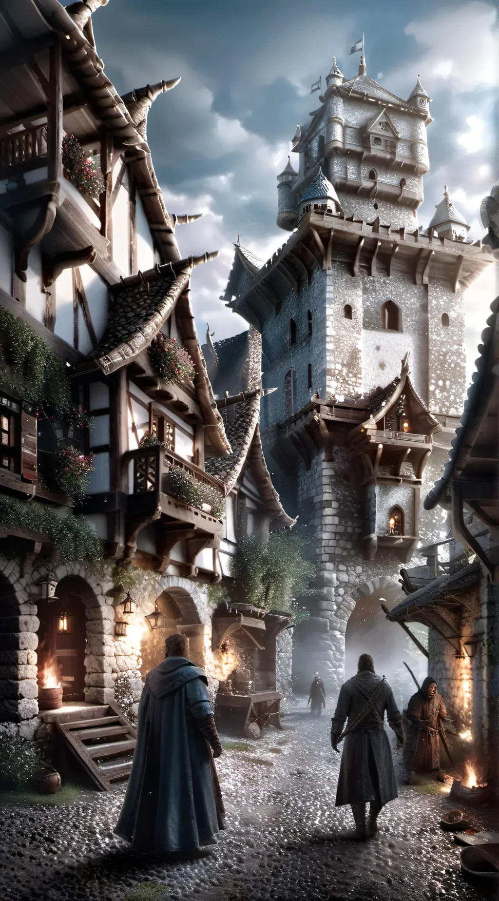 ai character: MEDIEVAL REBIRTH  background