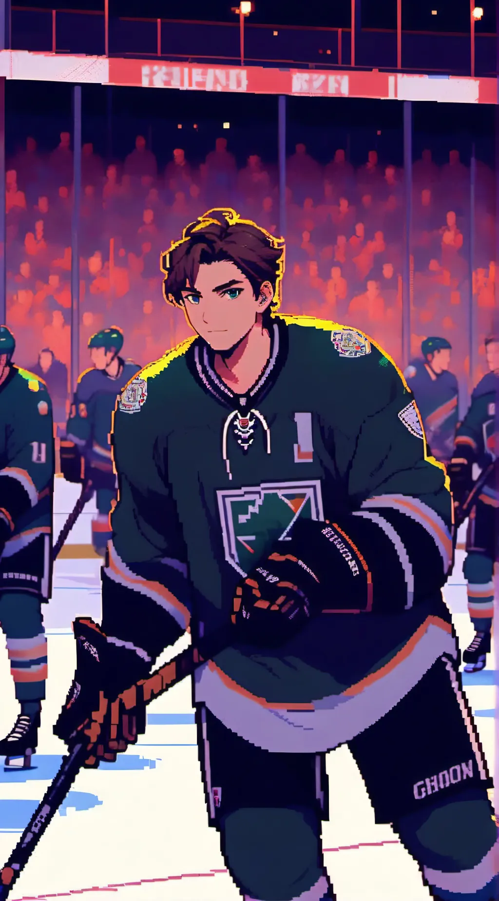 ai character: Ice Hockey  background