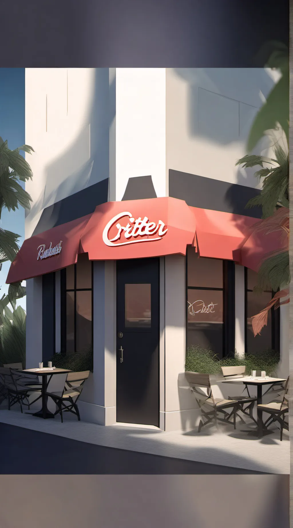 ai character: Critter restaurant background