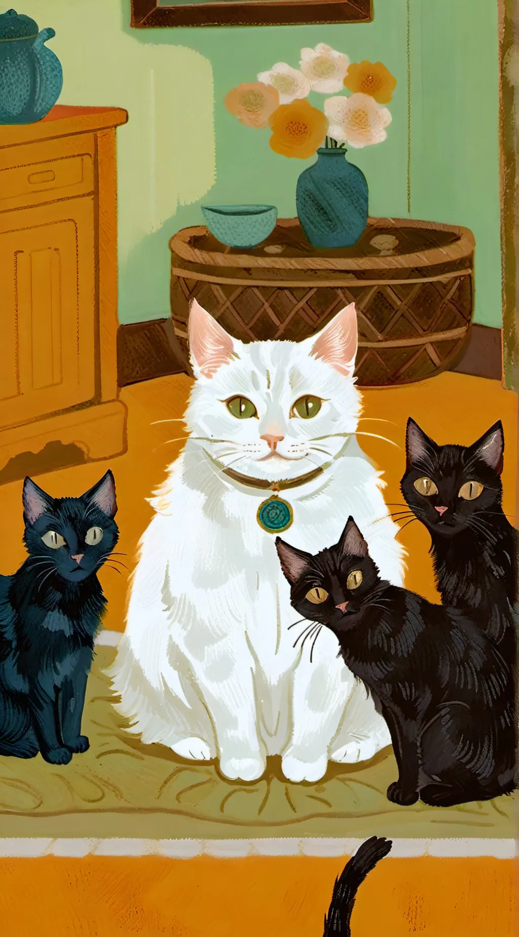 ai character: the black cat fami background