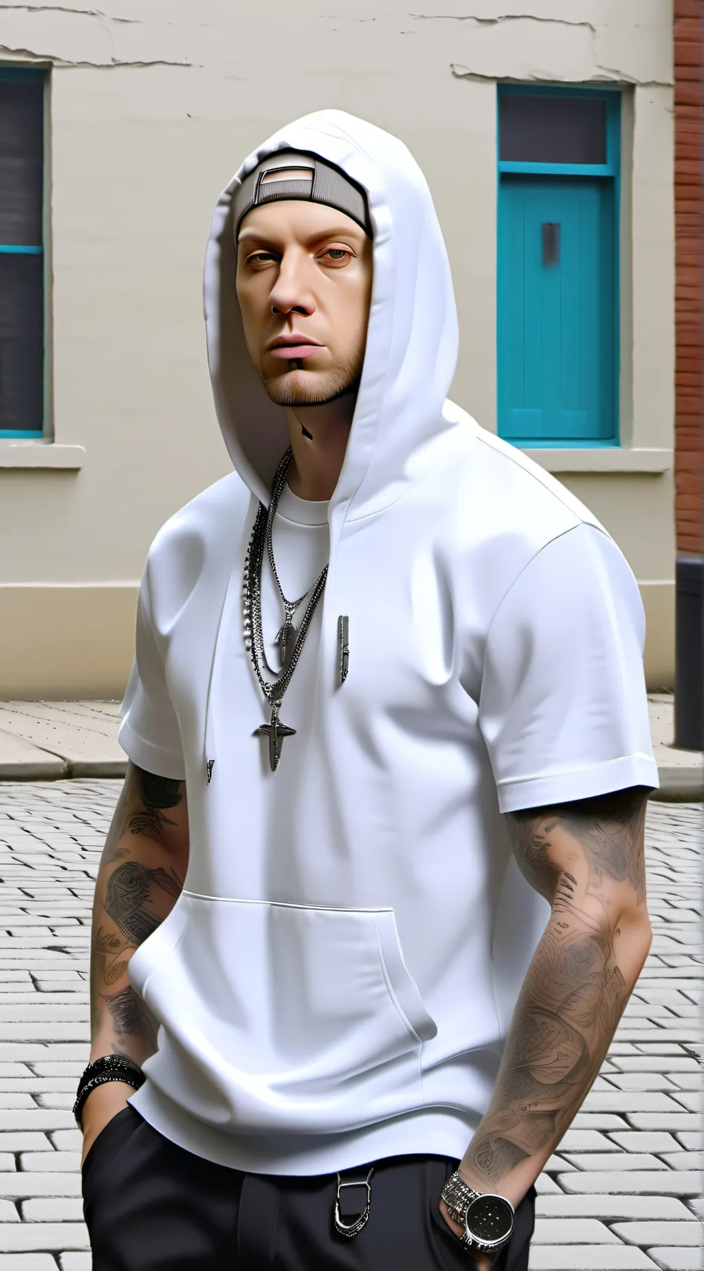 ai character: Eminem  background
