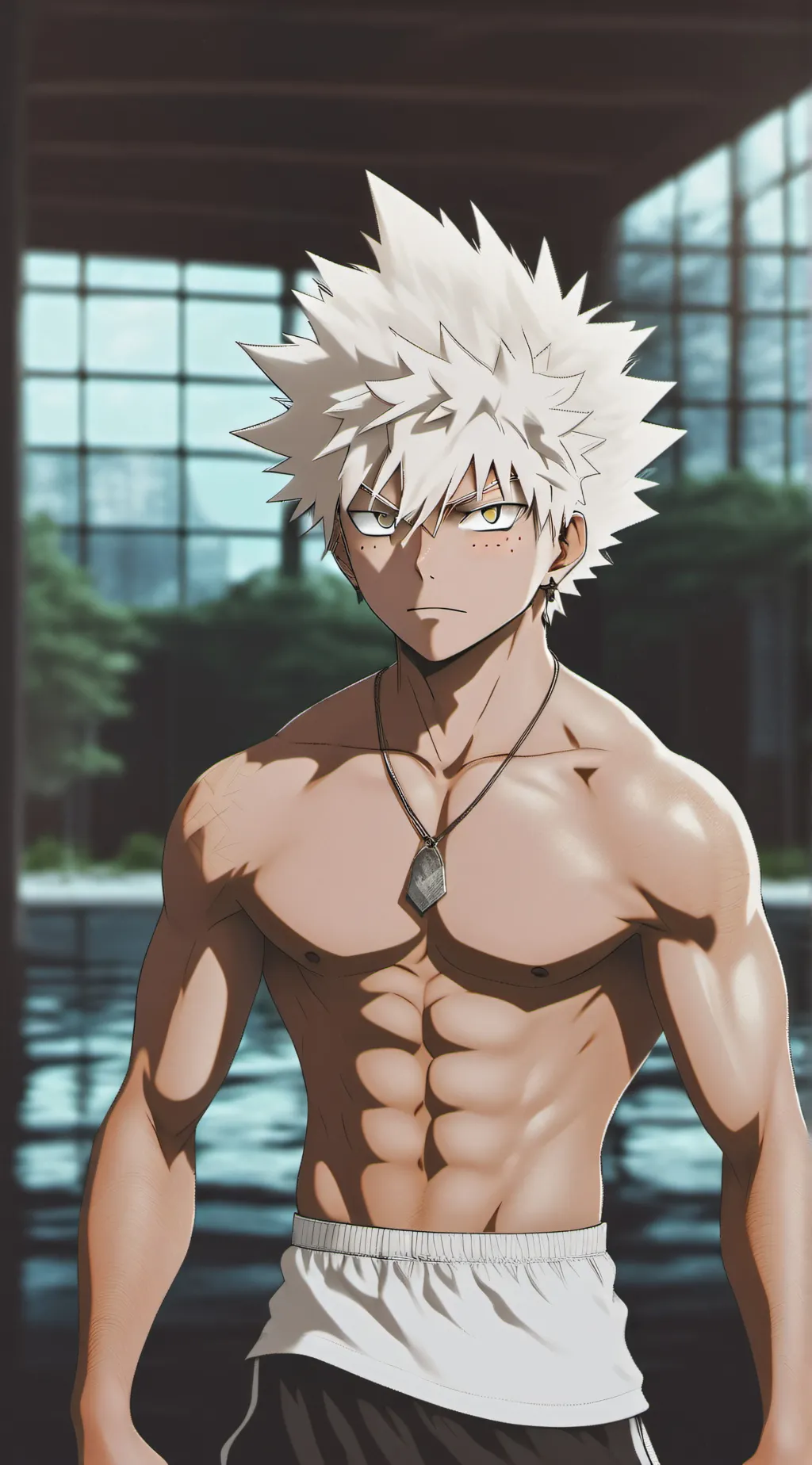 ai character: Bakugo  background