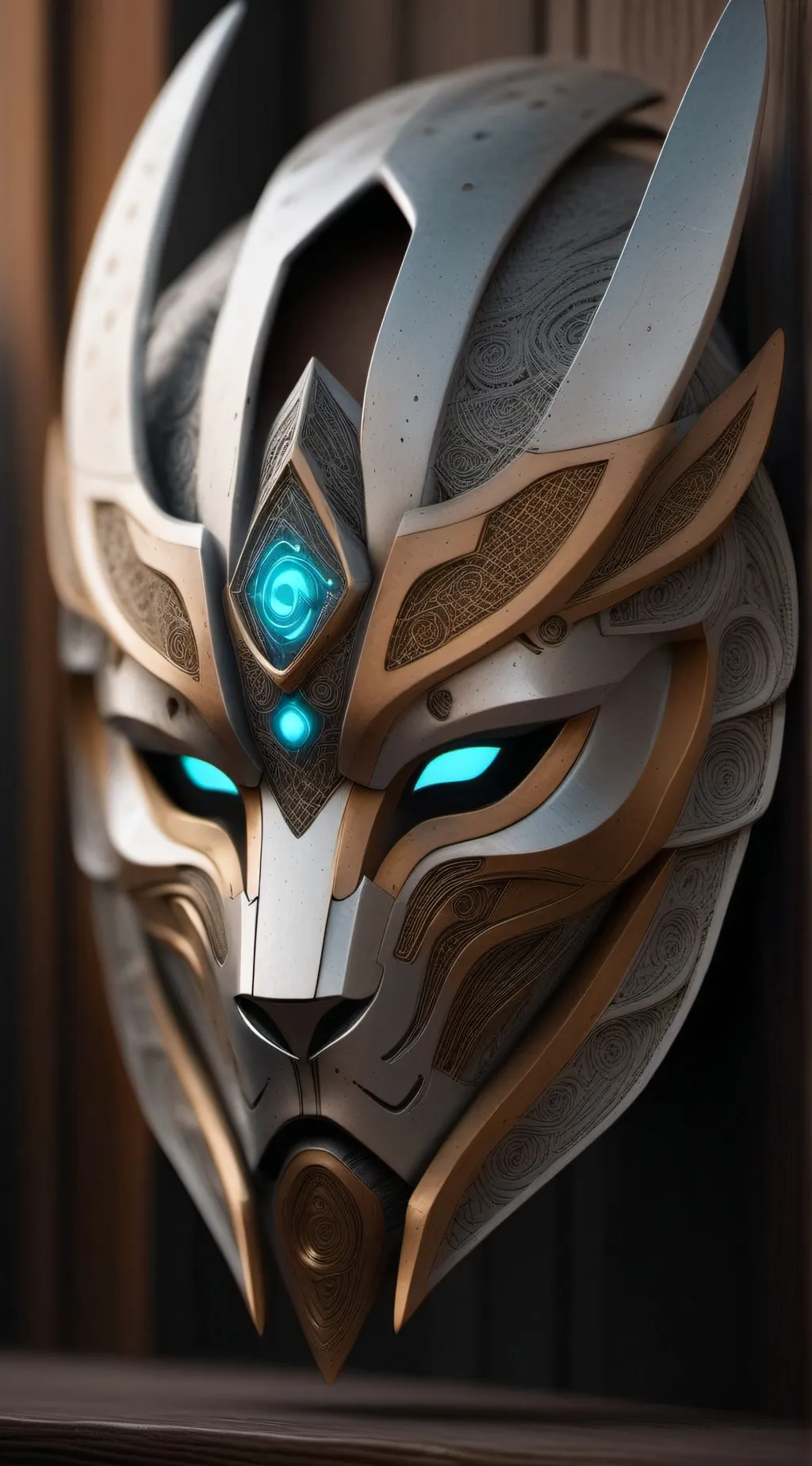 ai character: Protogen mask background