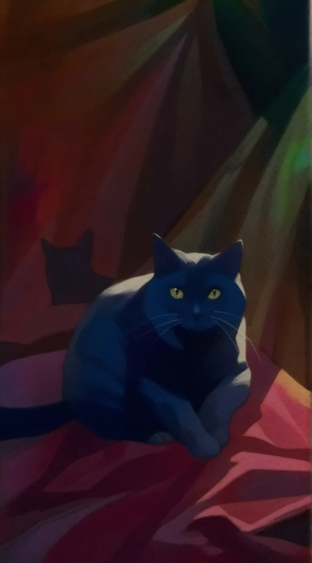 ai character: safir cat  background