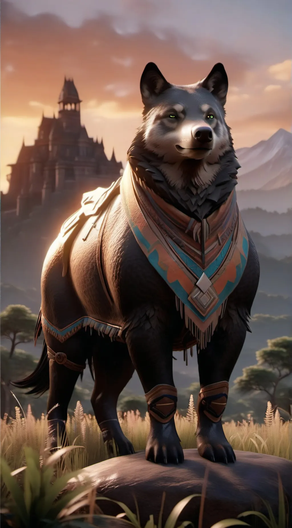 ai character: raposa otimista background