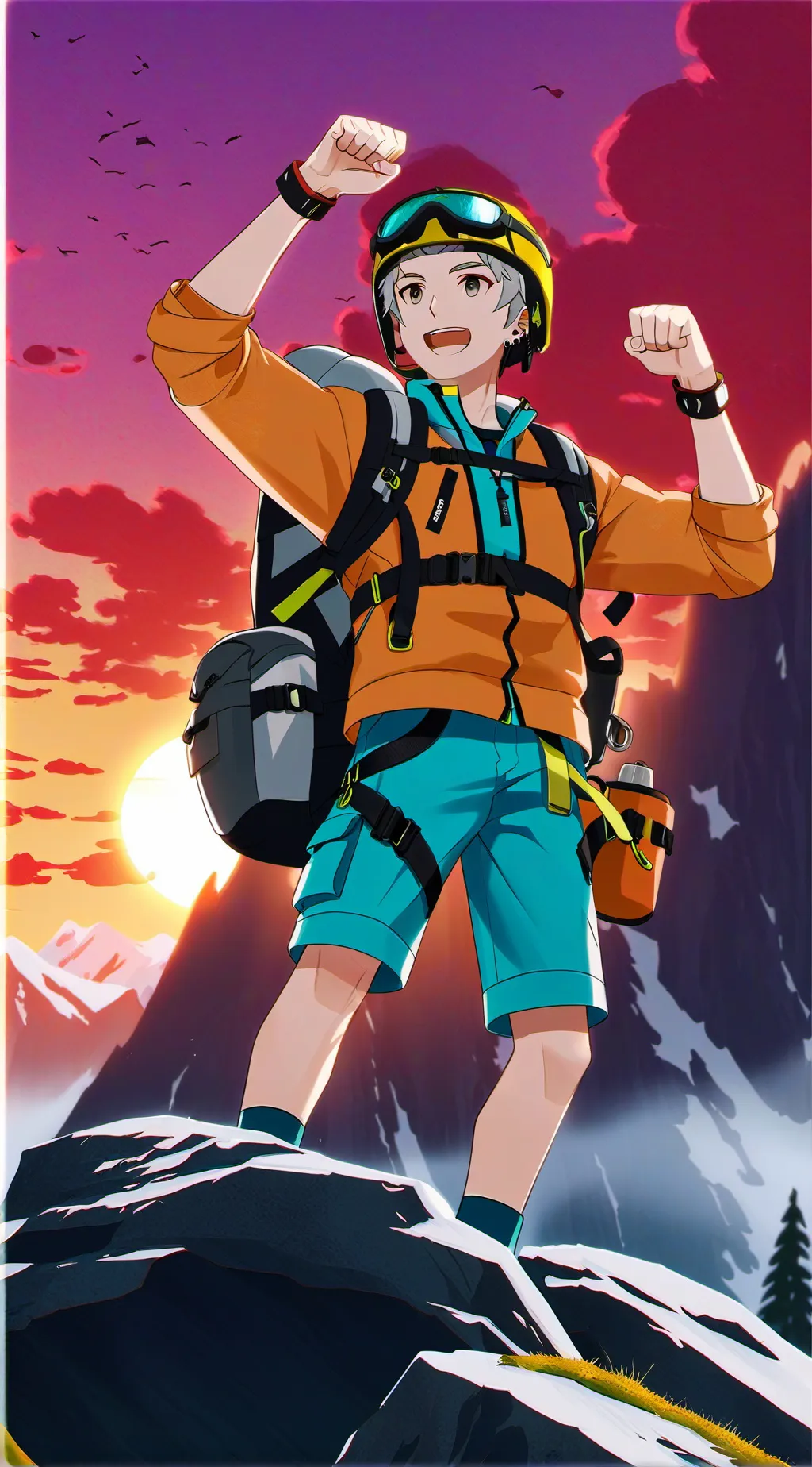 ai character: Pro hero mission background