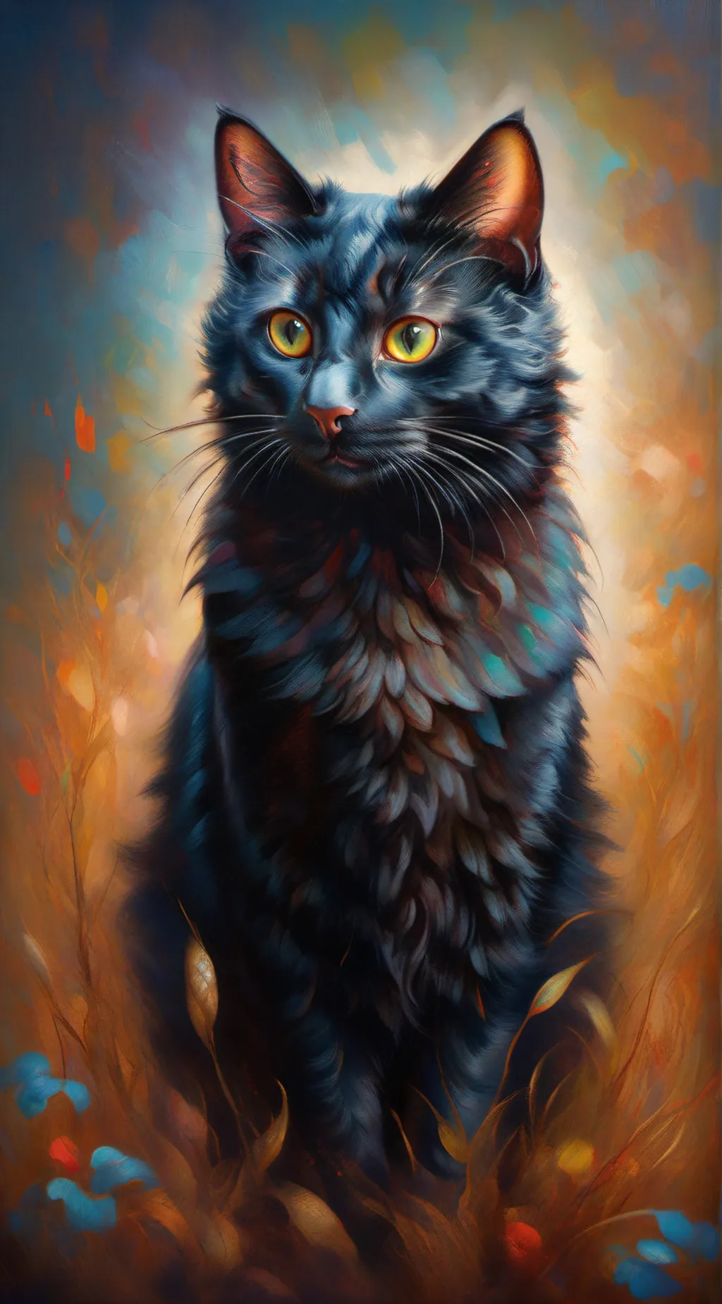 ai character: m8ss circle cat background