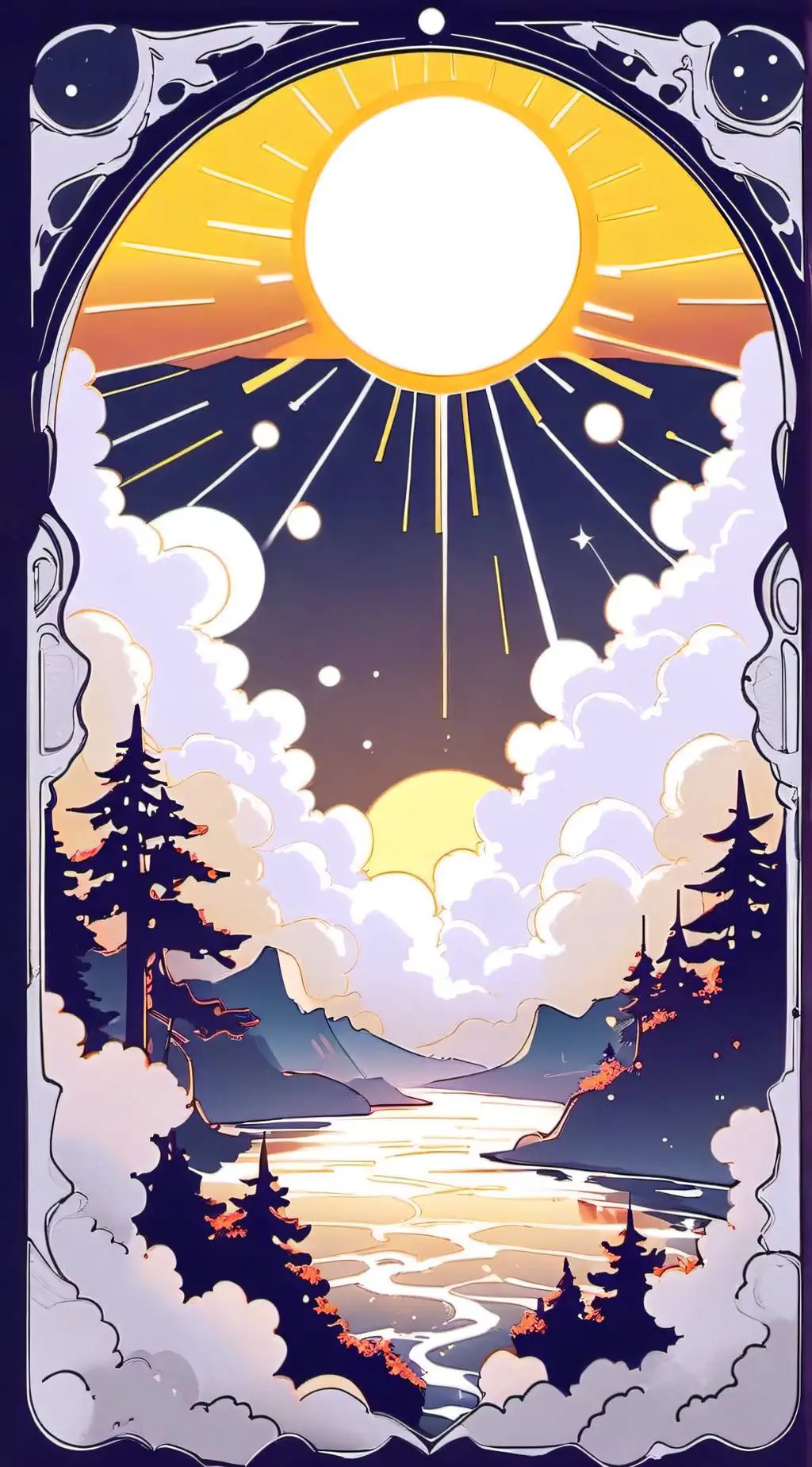 ai character: ☀️Sun☀️ and 🌙Moon🌙 background