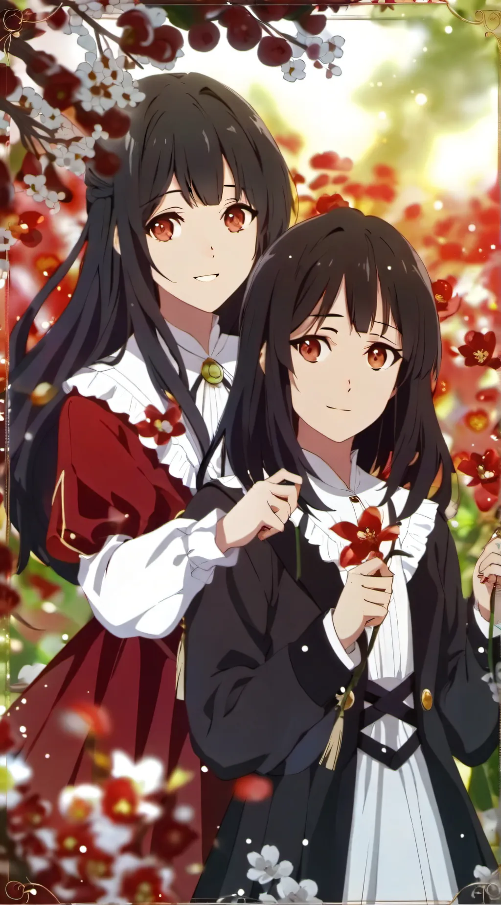 ai character: sisters  background