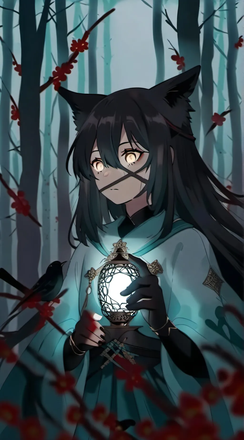 ai character: hashira Christmas  background