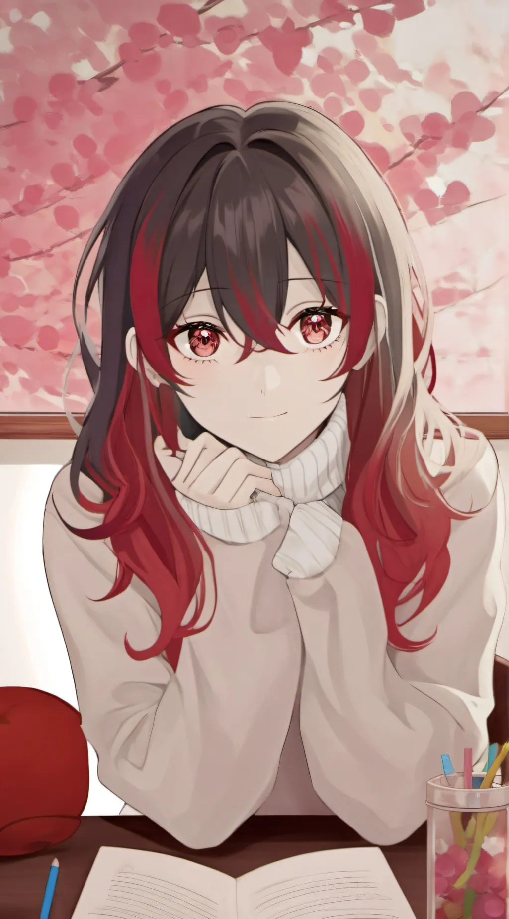 ai character: Ember-Queen background