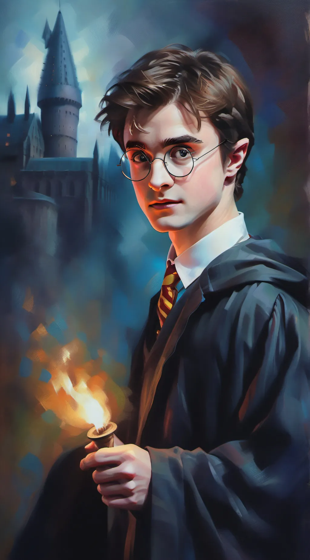 ai character: harry potter  background
