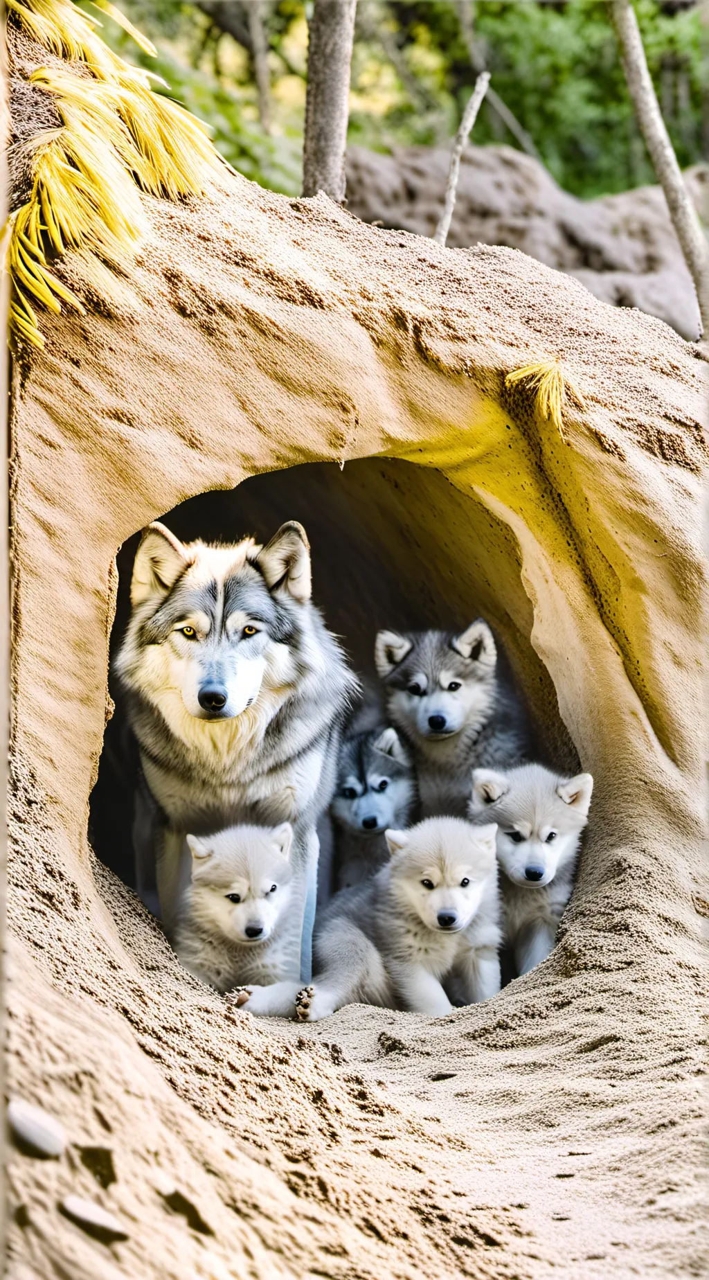 ai character: Wolf life background