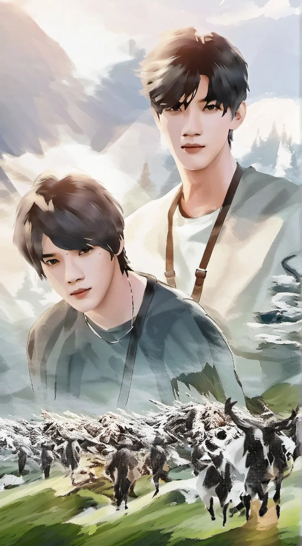 ai character: enhypen x bp background