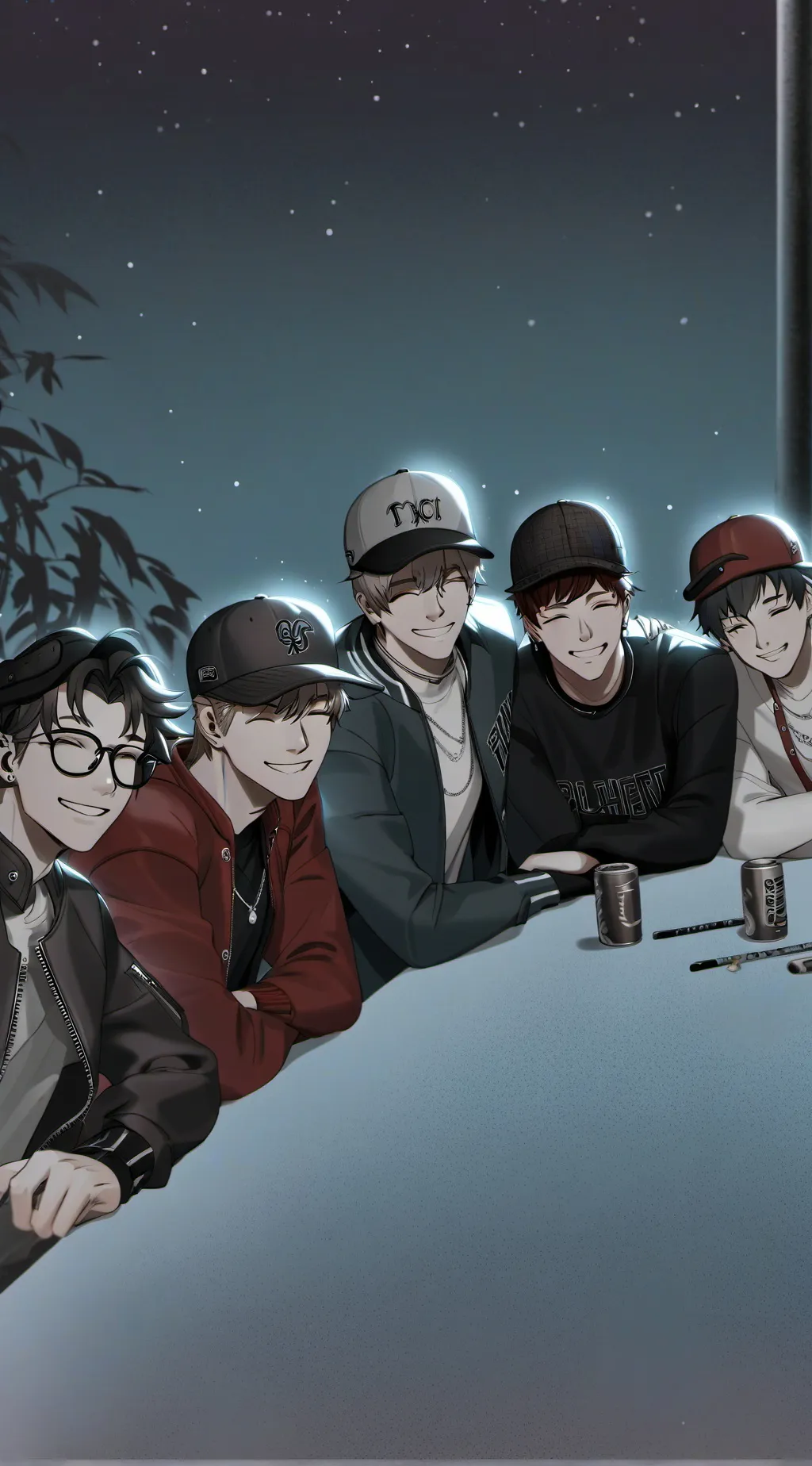 ai character: The friend group background